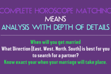 Horoscope matching with depth of details